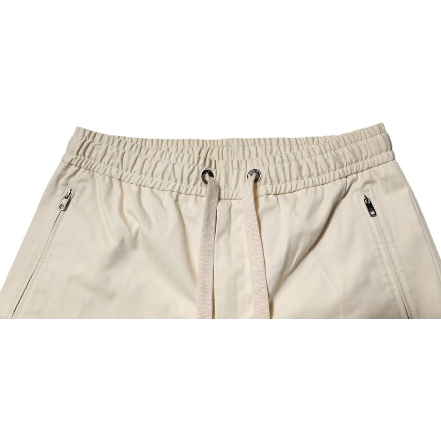 Dolce & Gabbana Off White Cotton Stretch Men Bermuda Shorts PAN75243-48