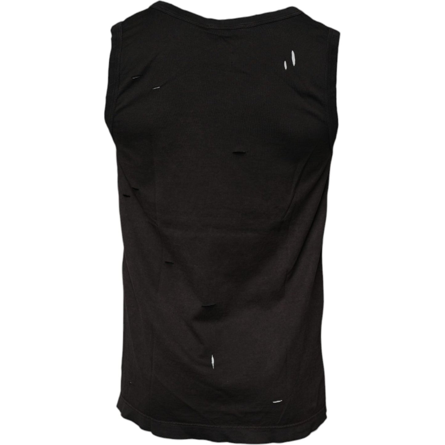 Dolce & Gabbana Black Sleeveless Round Neck Tank T-shirt TSH90021-44