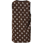 Dolce & Gabbana Brown Logo Monogram Cotton Crew Neck T-shirt TSH90061-50