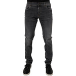 Dolce & Gabbana Dark Gray Washed Cotton Slim Fit Denim Jeans PAN75288-52