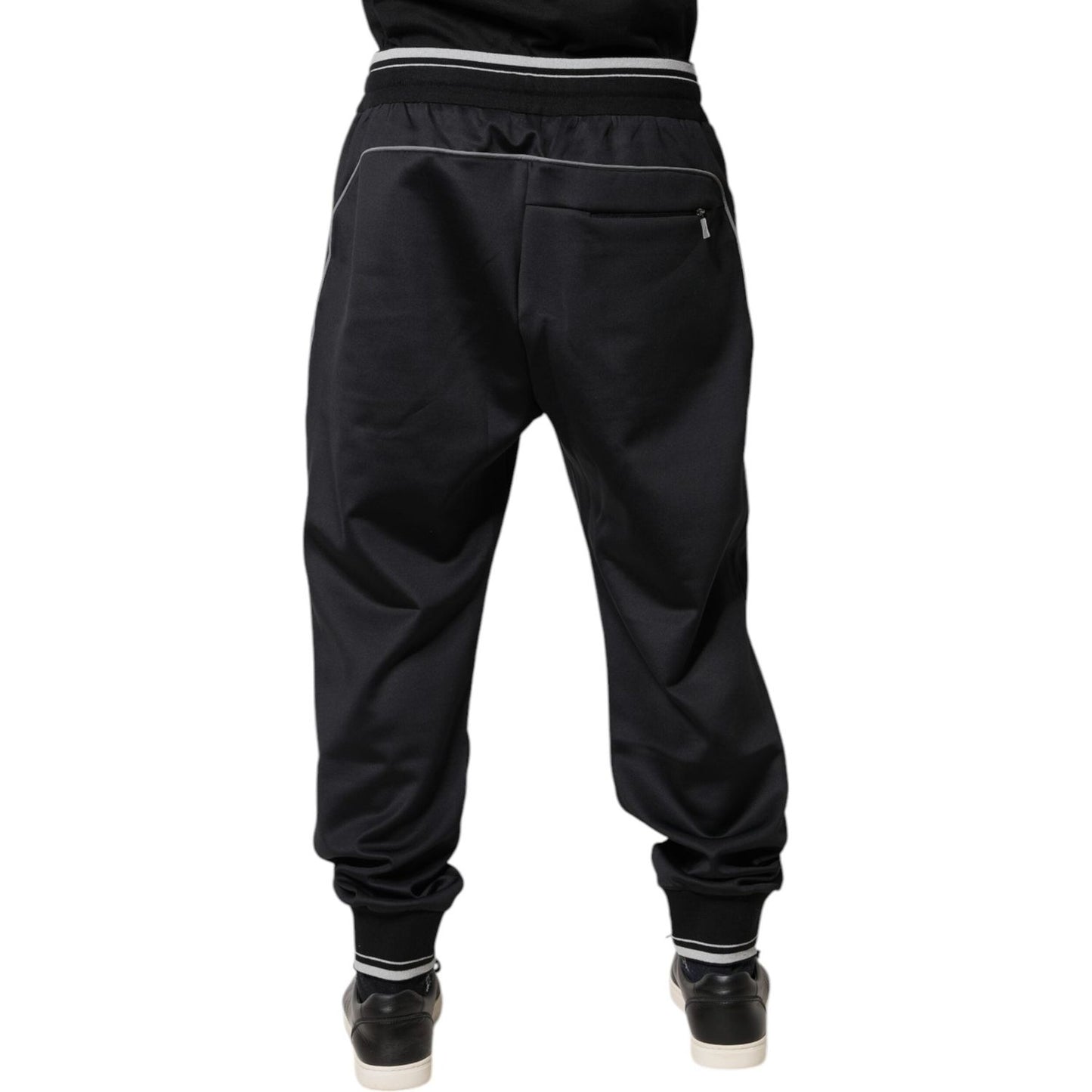 Dolce & Gabbana Black Polyester Logo Jogger Pants PAN76025-52