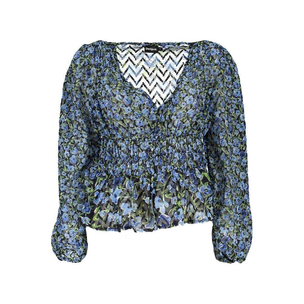 Desigual Blue Polyester Sweater DE-1010-54