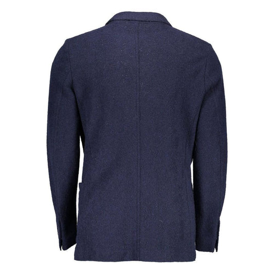 Gant Blue Wool Blazer Jacket 1728,67400106144,Blue,Clothing,Gant,IT50 | L,Jackets - Men - Clothing,Men,Men - Clothing,New with tags GA-1054-IT50 | L