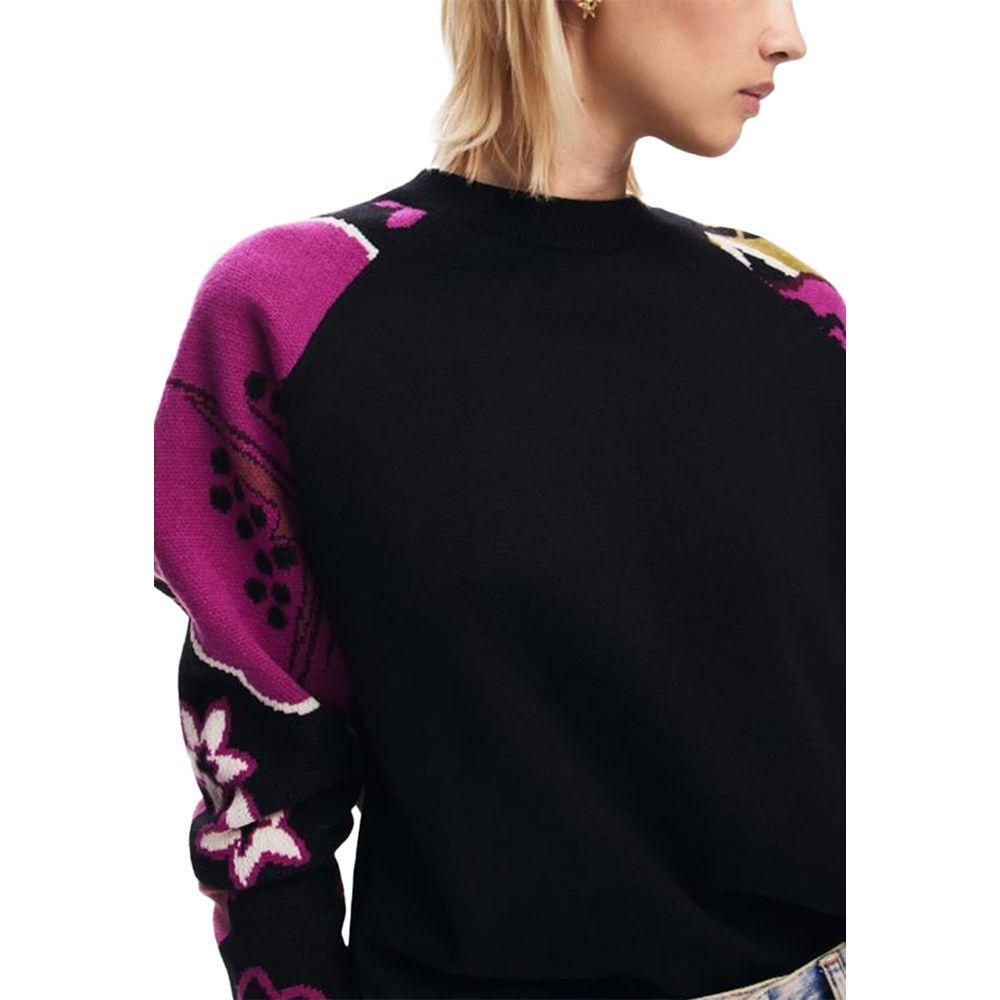 Desigual Black Polyamide Sweater DE-1058-S