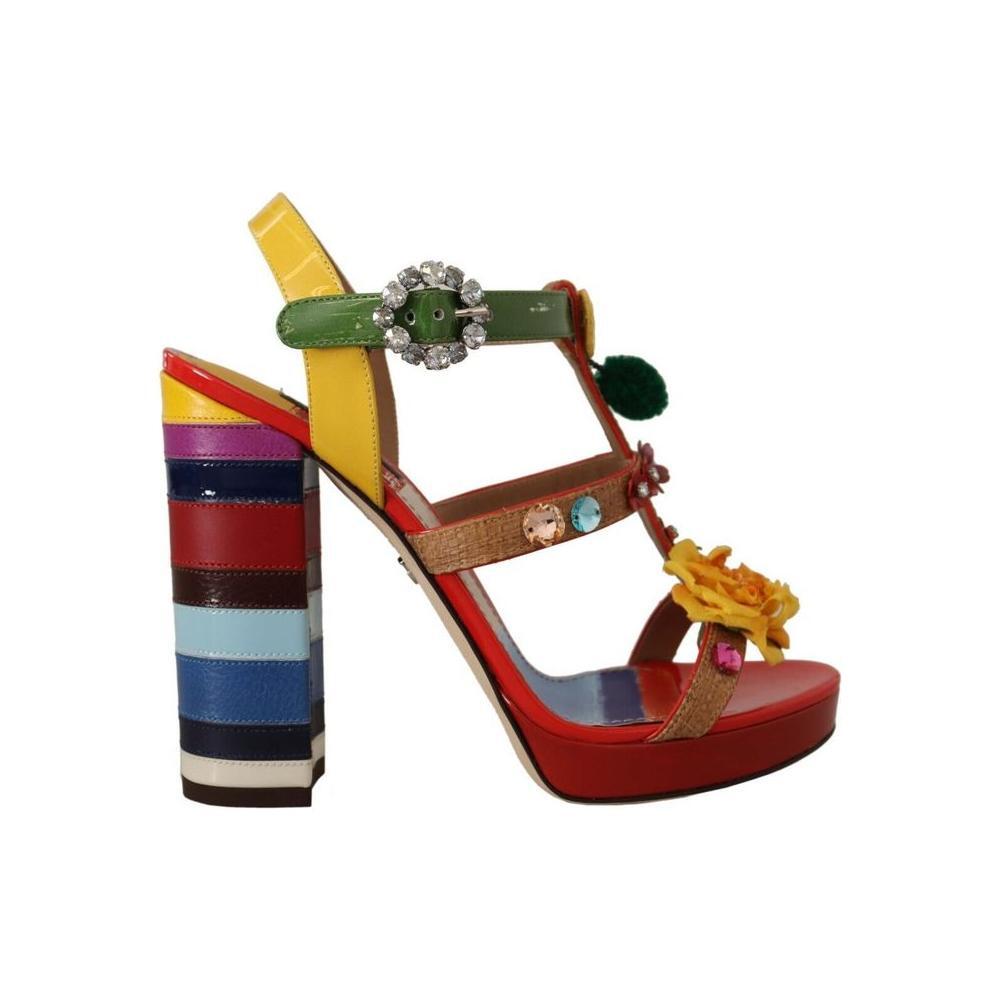 Dolce & Gabbana Multicolor Cotton Sandal DO-1093-EU38.5/US8.5