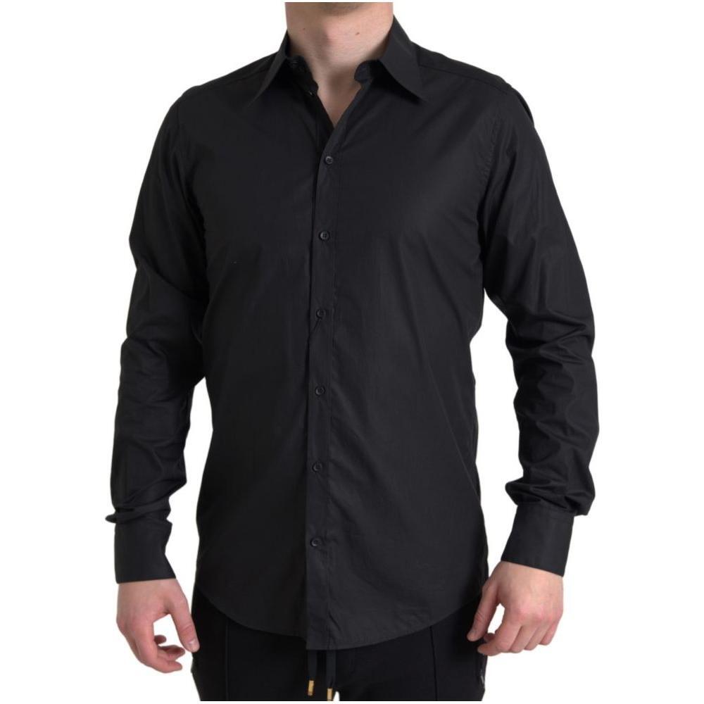 Dolce & Gabbana Black Cotton Shirt DO-1096-40