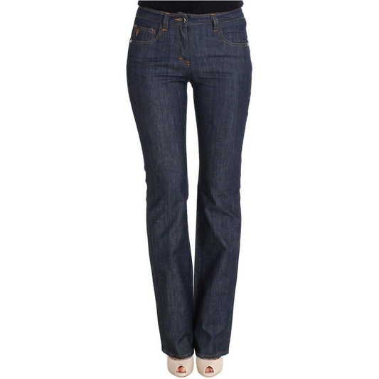 Ferre Blue Cotton Jeans & Pant 1728,67400106144,Blue,Clothing,Ferre,Jeans & Pants - Women - Clothing,New with tags,W26,Women,Women - Clothing GFFE-1122-W26