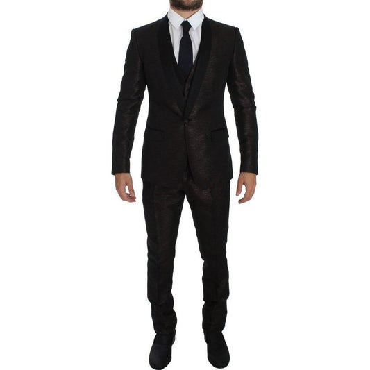 Dolce & Gabbana Bicolor Polyester Suit DO-1173-IT46 | S