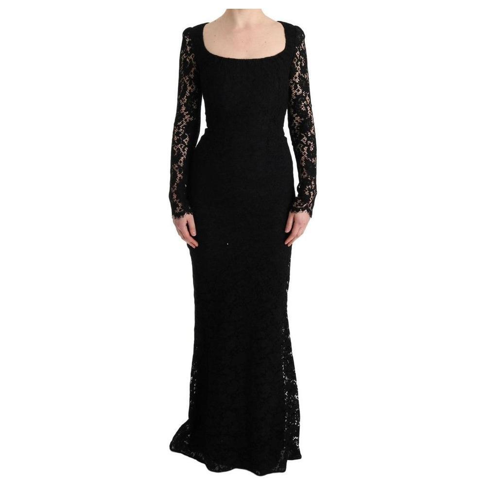 Dolce & Gabbana Black Cotton Dress DO-1280-IT36 | XS