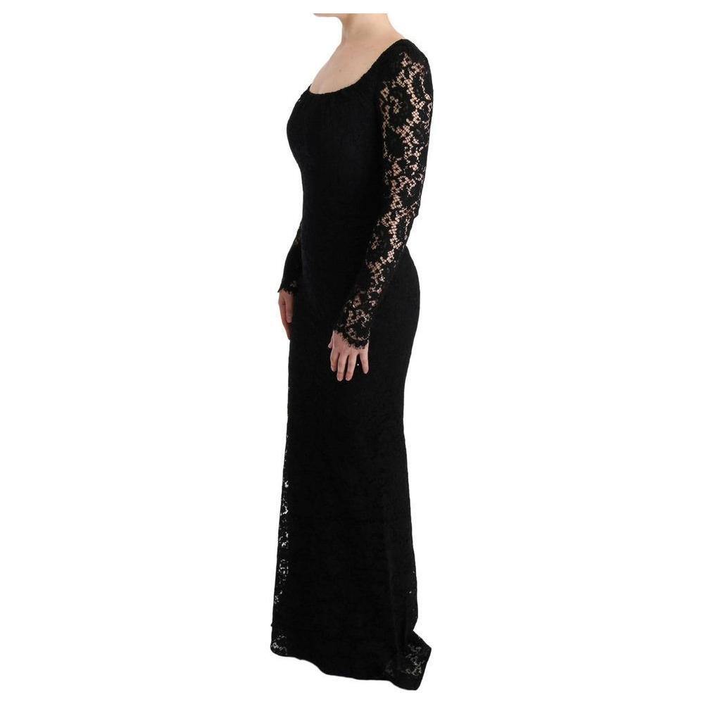 Dolce & Gabbana Black Cotton Dress DO-1280-IT36 | XS