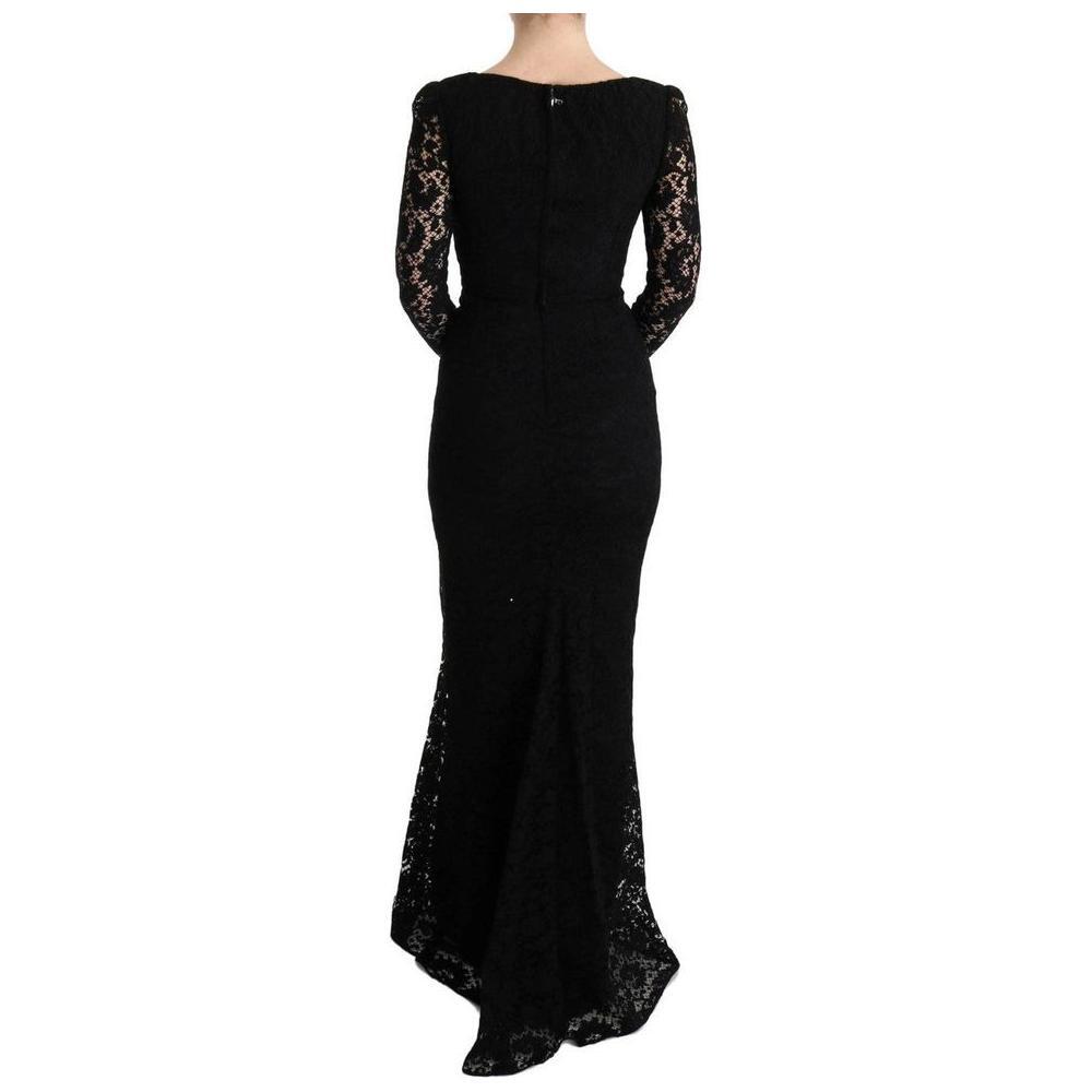 Dolce & Gabbana Black Cotton Dress DO-1280-IT36 | XS