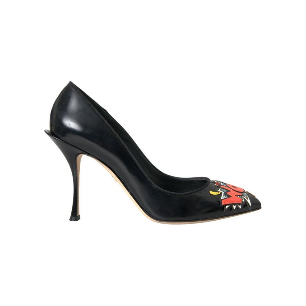 Dolce & Gabbana Black Leather Pump DO-1328-EU37/US7