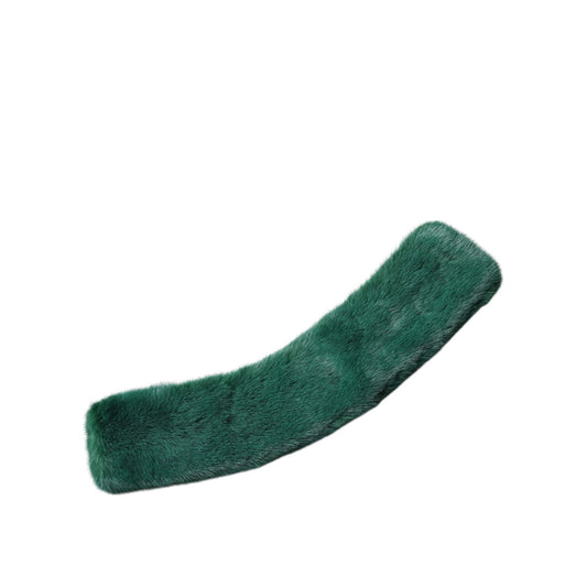 Dolce & Gabbana Green Mink Fur Collar Women Neck Wrap Scarf