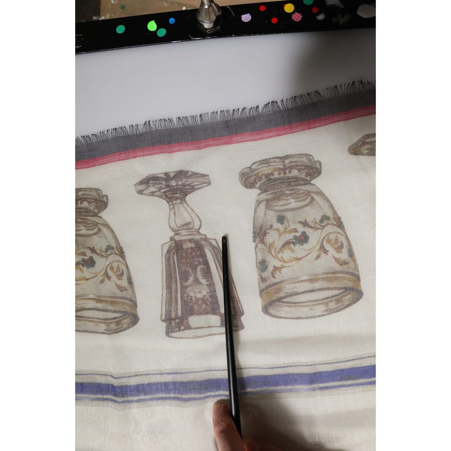 Dolce & Gabbana Multicolor Glass Cashmere Foulard Scarf