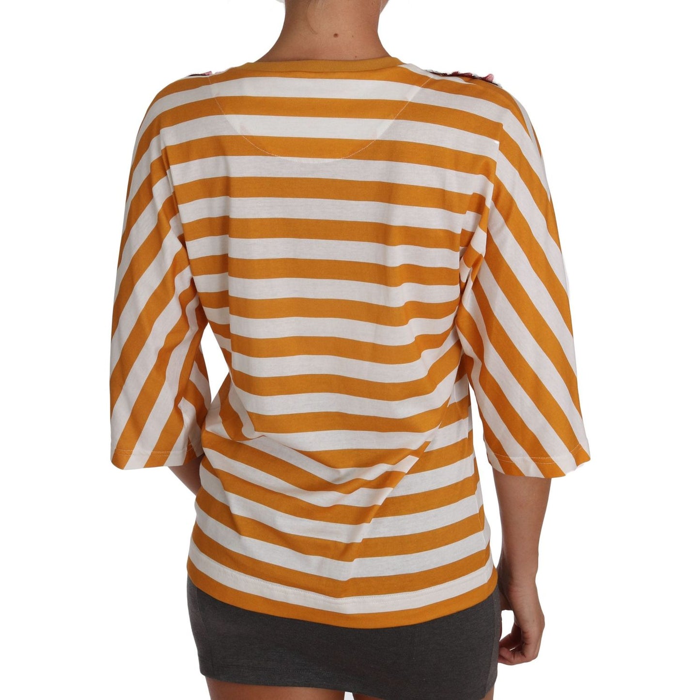 Dolce & Gabbana White Orange FIRENZE Top T-shirt TSH2382-40