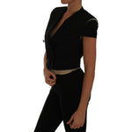 Dolce & Gabbana Black Short Croped Blazer Jacket TSH2408-38