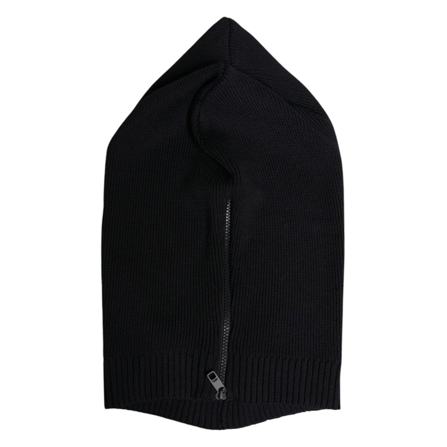 Dolce & Gabbana Black Wool Whole Head Wrap Balaclava Hat HAT9729