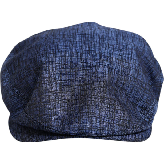 Dolce & Gabbana Blue Cotton Stretch Newsboy Hat 1728,58 cm|M,67345645728,Accessories,Blue,Dolce & Gabbana,Hats & Caps - Men - Accessories,Material: 97% Cotton 3% Elastane,Men,Men - Accessories,New with tags HAT9744-58