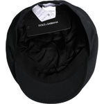 Dolce & Gabbana Black Cotton Newsboy Capello Cabbie Hat HAT9754-58