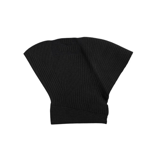 Dolce & Gabbana Black Nylon Knitted Ski Mask Balaclava HAT9786