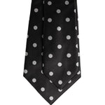 Dolce & Gabbana Black Polka Dots Silk Adjustable Necktie Tie