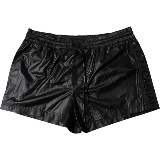 Dolce & Gabbana Black Polyester Beachwear Shorts Swimwear BIK1896-5