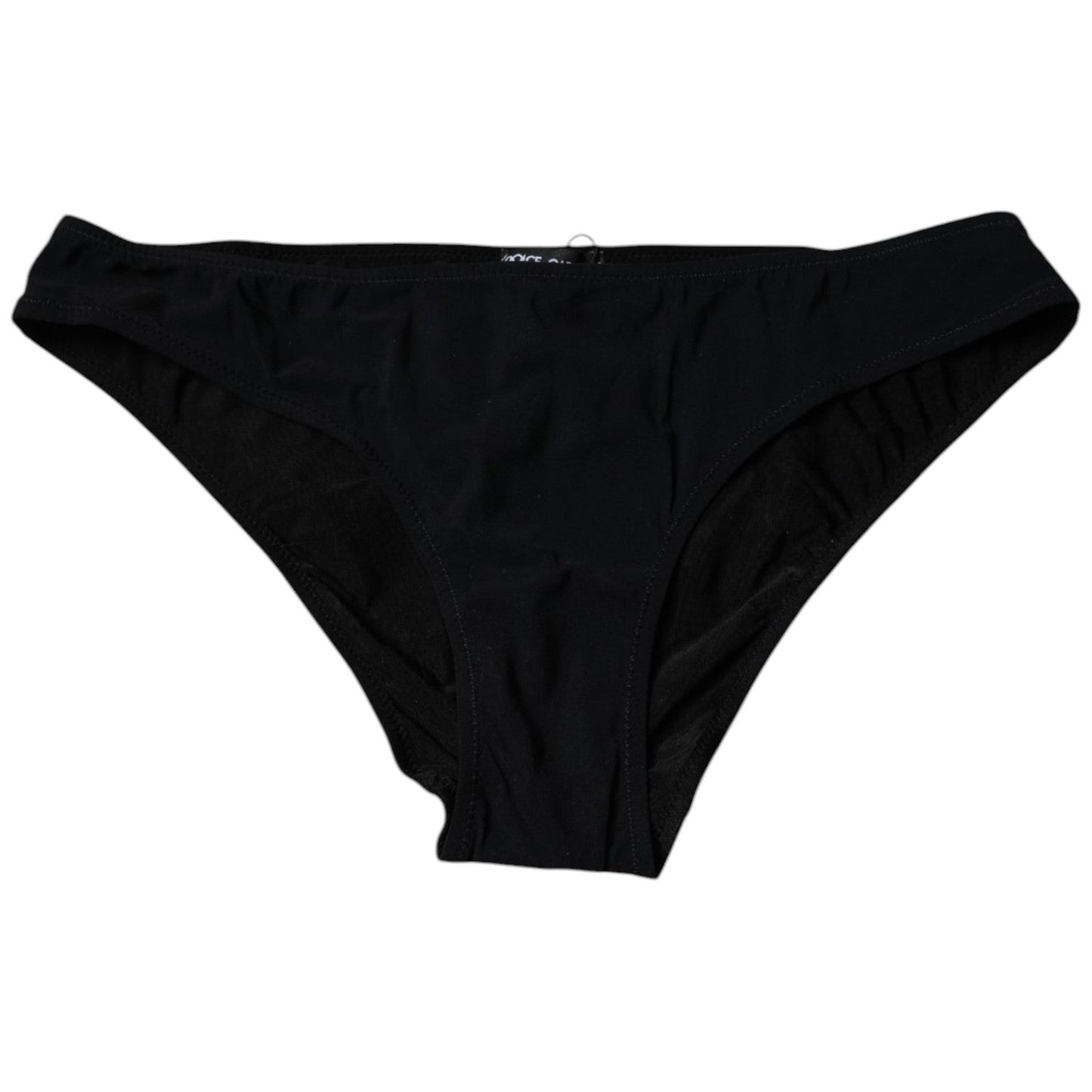 Dolce & Gabbana Black Nylon Stretch Mid Waist Panty Underwear BIK1947-1