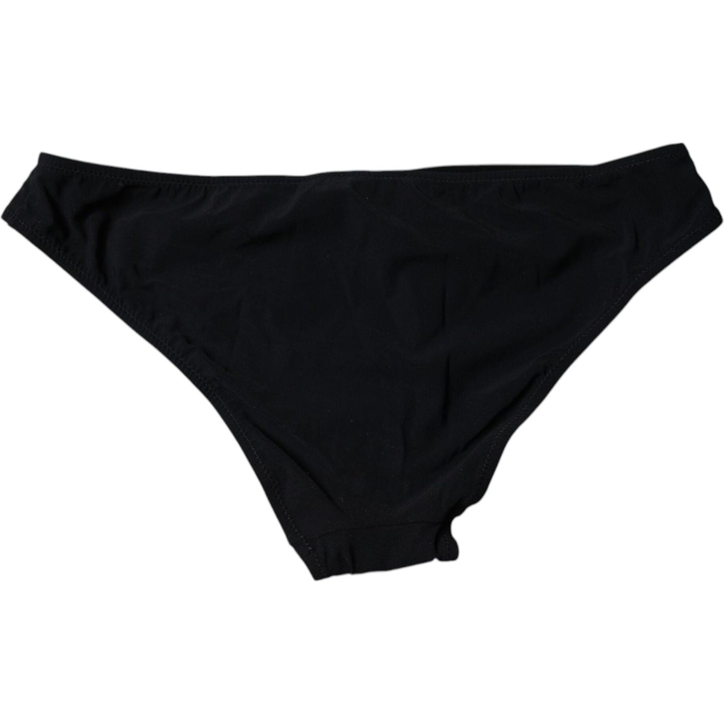 Dolce & Gabbana Black Nylon Stretch Mid Waist Panty Underwear BIK1947-1
