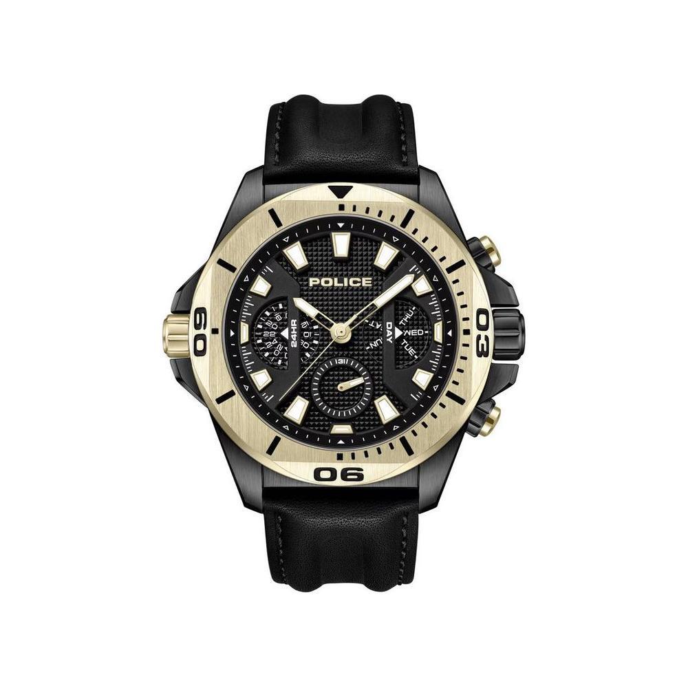 Police Black Artificial Leather Watch POPEWJF0022501AC