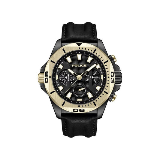 Police Black Artificial Leather Watch