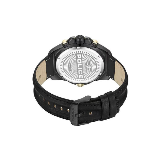 Police Black Artificial Leather Watch