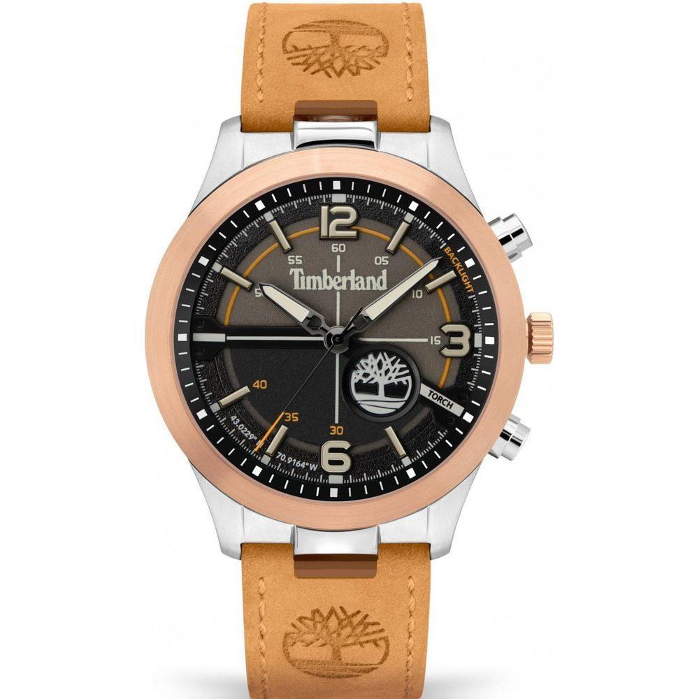 Timberland Brown Leather Dress Watch