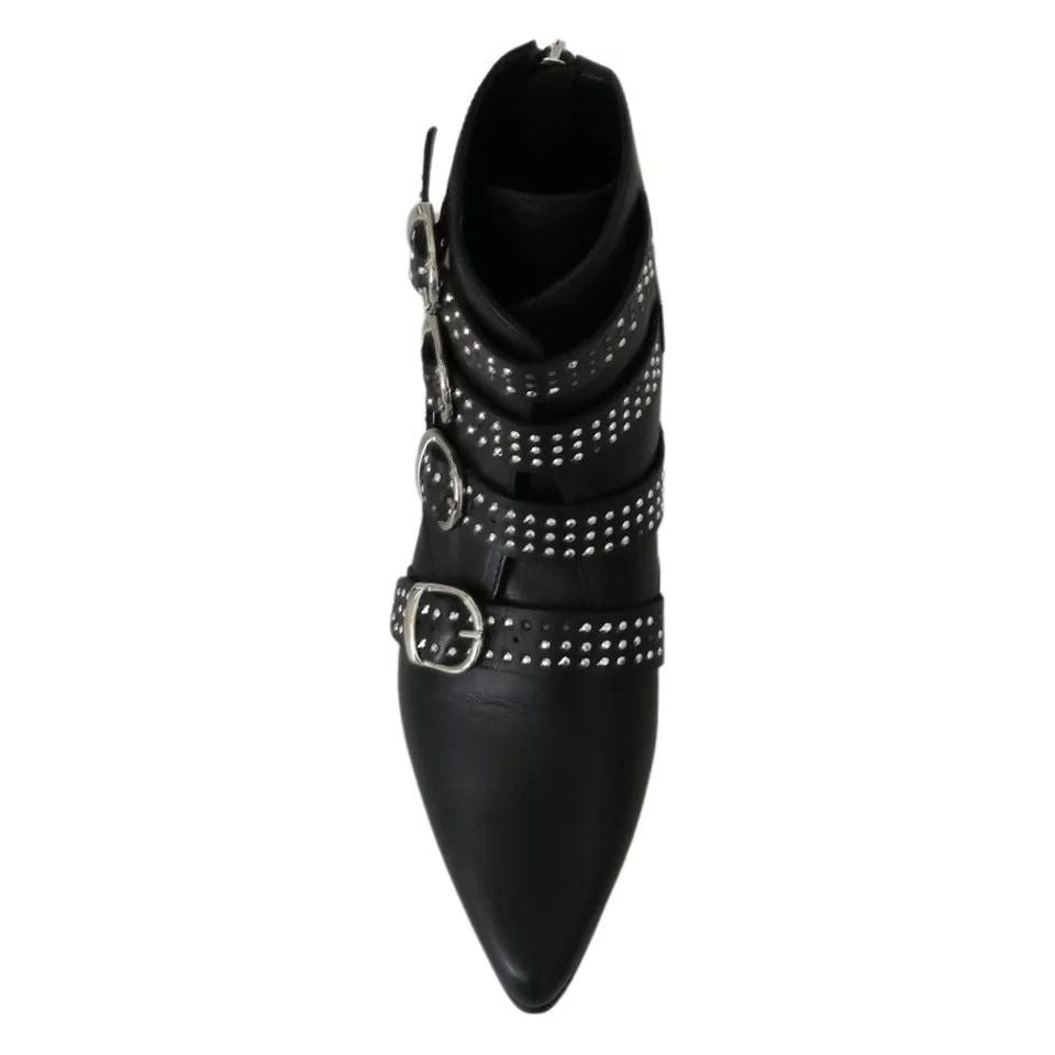 Dondup Black Fashion Buckled Zipper Ankle Boots Shoes 1728,67345645728,Black,Boots - Women - Shoes,Dondup,EU37/US7,Material: Leather,Preowned / Defect,Shoes,Women,Women - Shoes LA8385-37