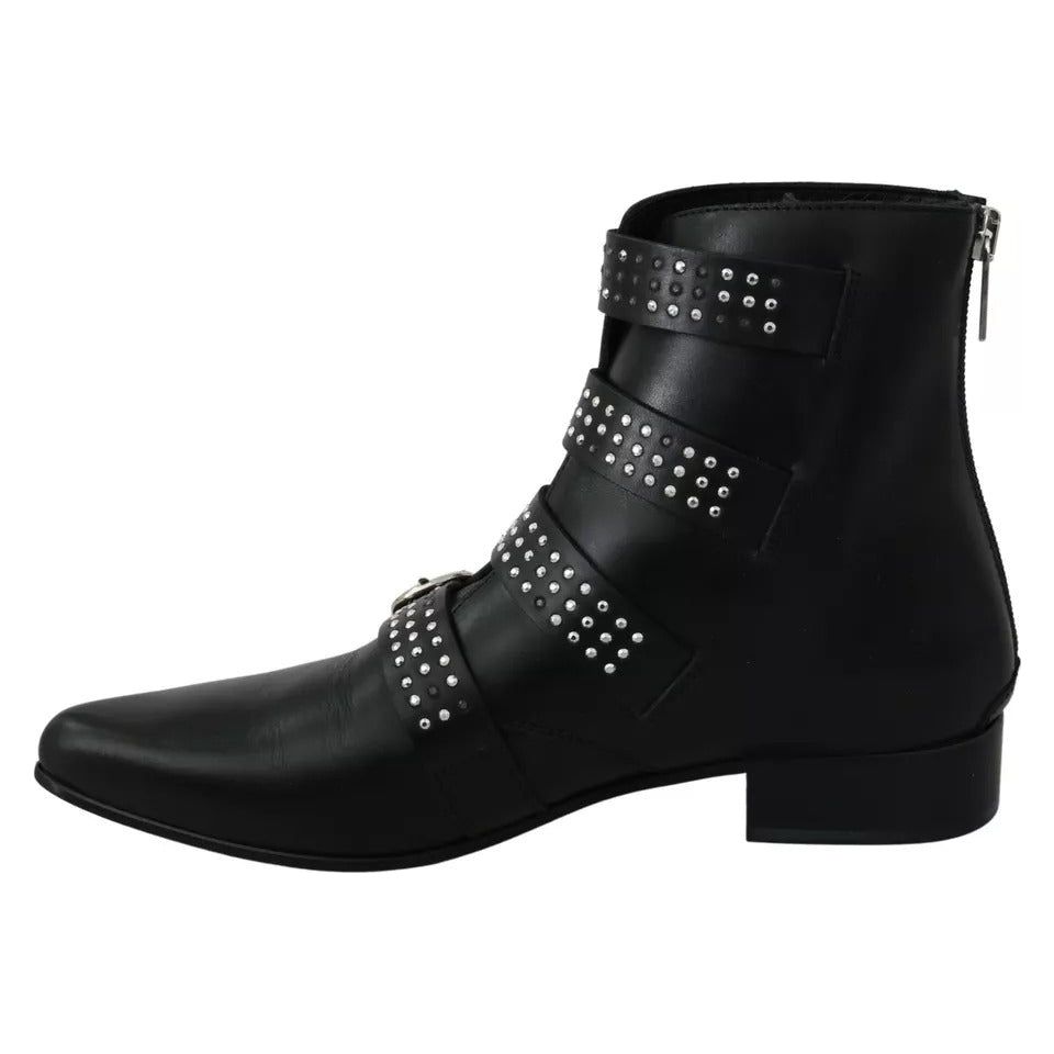 Dondup Black Fashion Buckled Zipper Ankle Boots Shoes 1728,67345645728,Black,Boots - Women - Shoes,Dondup,EU37/US7,Material: Leather,Preowned / Defect,Shoes,Women,Women - Shoes LA8385-37