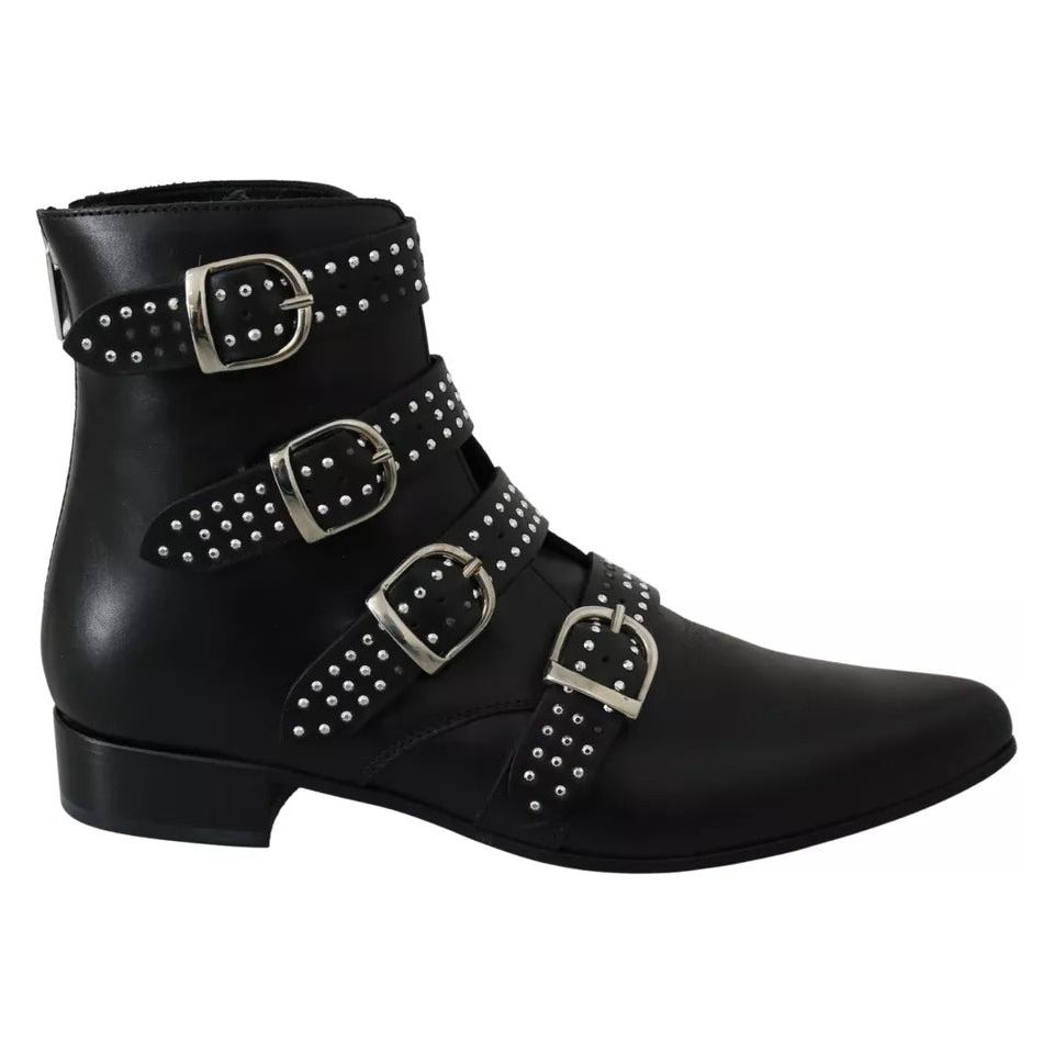 Dondup Black Fashion Buckled Zipper Ankle Boots Shoes 1728,67345645728,Black,Boots - Women - Shoes,Dondup,EU37/US7,Material: Leather,Preowned / Defect,Shoes,Women,Women - Shoes LA8385-37