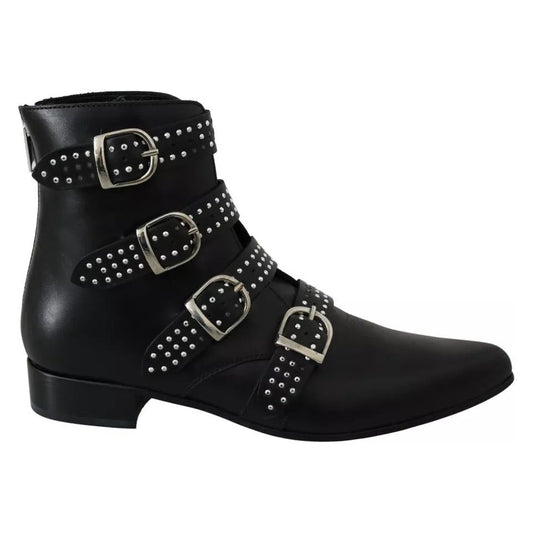 Dondup Black Fashion Buckled Zipper Ankle Boots Shoes 1728,67345645728,Black,Boots - Women - Shoes,Dondup,EU37/US7,Material: Leather,Preowned / Defect,Shoes,Women,Women - Shoes LA8385-37
