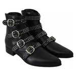Dondup Black Fashion Buckled Zipper Ankle Boots Shoes 1728,67345645728,Black,Boots - Women - Shoes,Dondup,EU37/US7,Material: Leather,Preowned / Defect,Shoes,Women,Women - Shoes LA8385-37