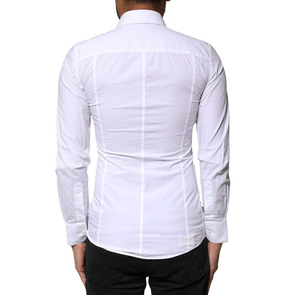 Dolce & Gabbana White SICILIA Cotton Formal Men Dress Shirt