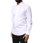 Dolce & Gabbana White Cotton Long Sleeves Formal Dress Shirt TSH86310-37