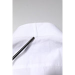 Dolce & Gabbana White GOLD Cotton Poplin Bib Formal Men Dress Shirt TSH90181-37