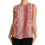 Dolce & Gabbana Carretto Print Pure Cotton Tank Top Floral Blouse TSH3138-44