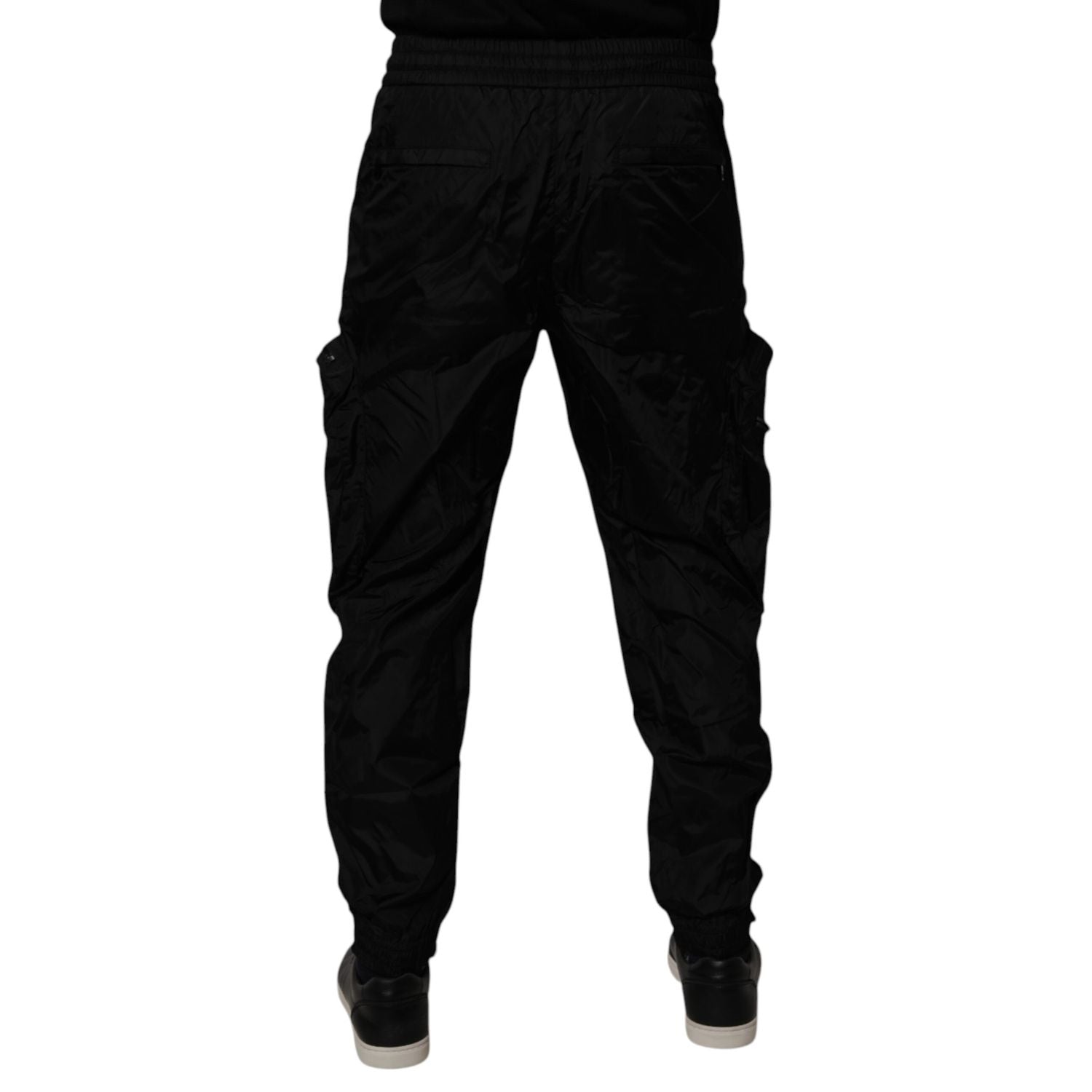 Dolce & Gabbana Black Nylon Cargo Jogger Men Sweatpants Pants