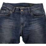 Dolce & Gabbana Dark Blue Cotton Leather Skinny Denim Jeans PAN75258-50