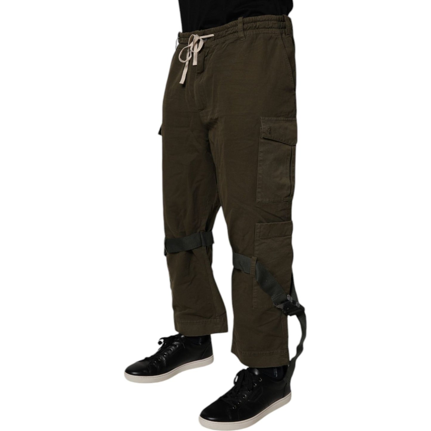 Dolce & Gabbana Brown Cotton Stretch Cargo Pants PAN75263-54