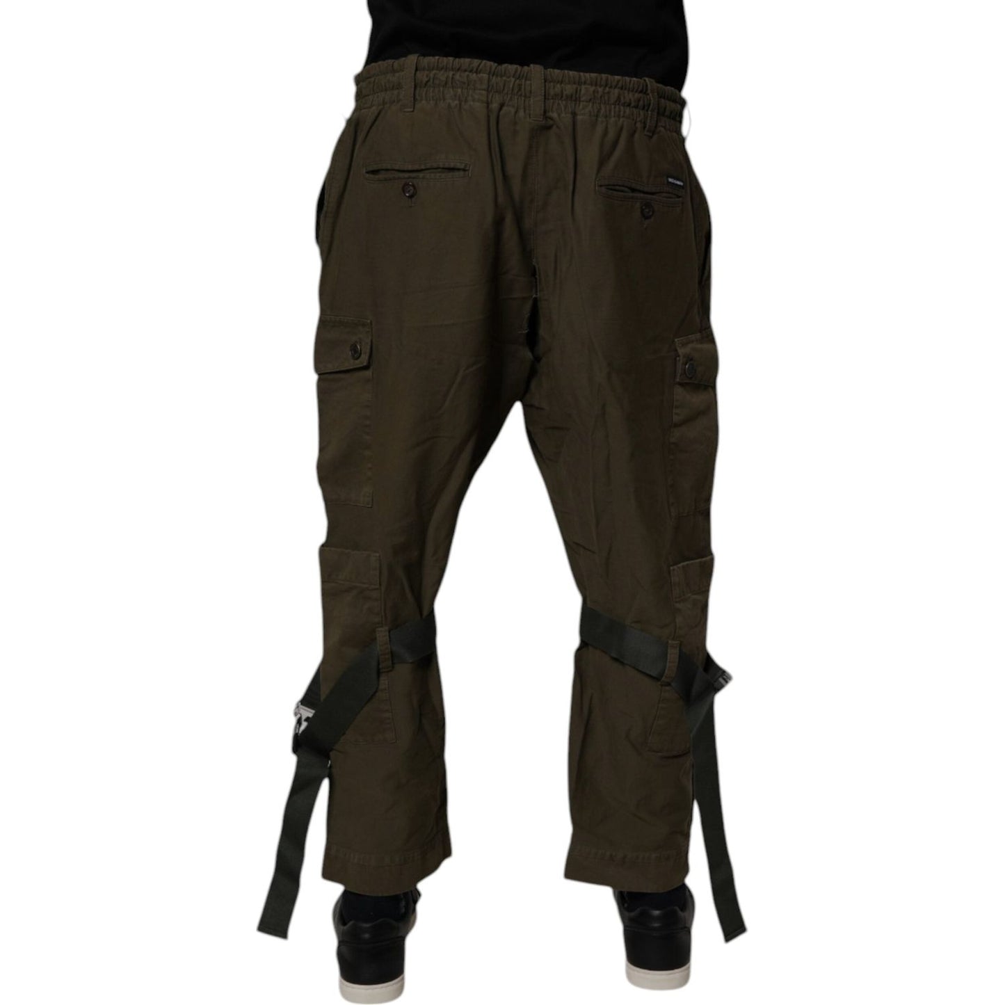 Dolce & Gabbana Brown Cotton Stretch Cargo Pants PAN75263-54