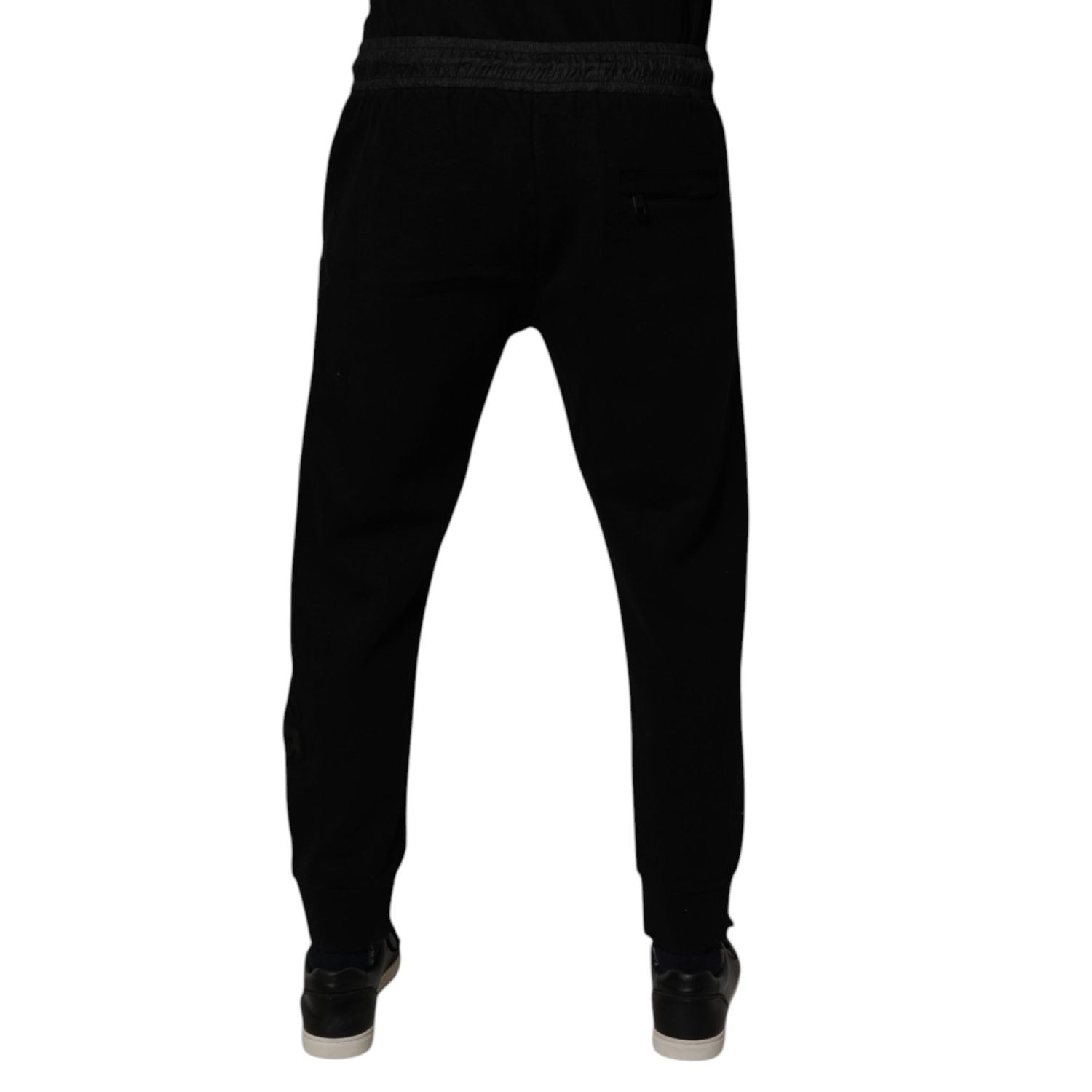 Dolce & Gabbana Black Cotton Blend Men Jogger Sweatpants Pants