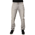Dolce & Gabbana Light Gray Cotton Skinny Denim Jeans PAN76181-44