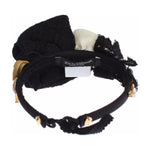 Dolce & Gabbana Diadem Headband Tiara White Rose Crystal Hair Gold SIG19569