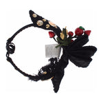 Dolce & Gabbana Diadem Headband Tiara Berry Fruit Crystal Bow Hair SIG19568