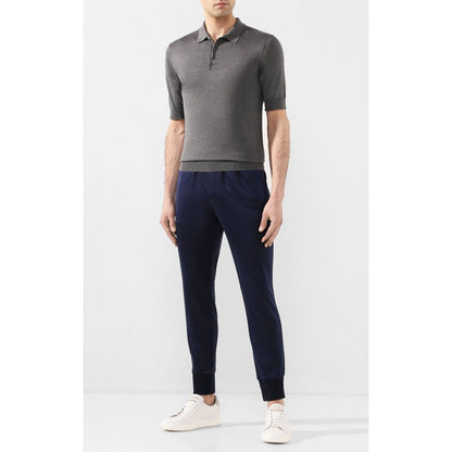 Dolce & Gabbana Blue Silk Pant